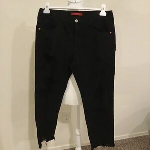 Caffeine distressed jeans, size medium, black NWT